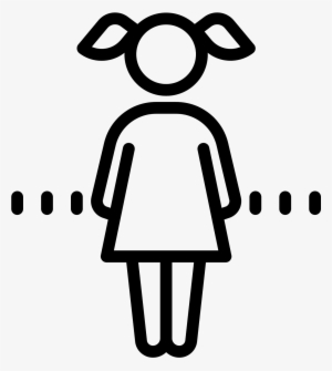 Logo Of The Girl Consists Of A Stick Figure With Two - Toilet Icon Vector