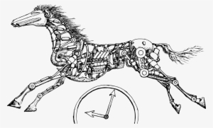 Horse Head Mask Equestrian Stallion Drawing - Free Image Mechanical Horse