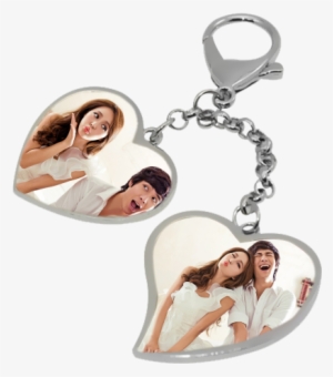 Two Hearts Hanging Chain - Keychain