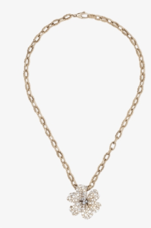 Flora Necklace In 18kt White Gold, Diamonds, Mother - Circle Pendant White Gold