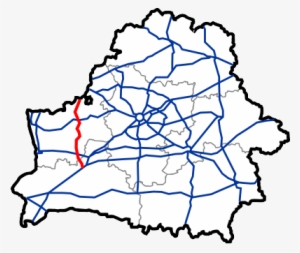 Map Of Automobile Roads In Belarus M11 - Магистраль М10