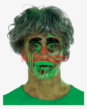Transparent Male Biohazard Zombie Mask - Costume