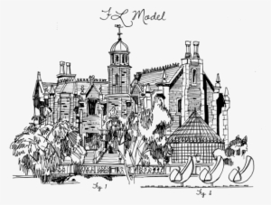 Wdw Haunted Mansion Sketch Tee - Hindu Temple Line Art