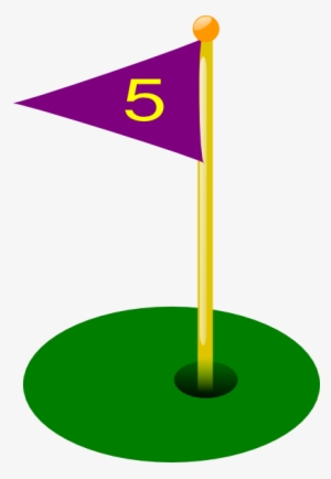 Golf Ball Clip Art Png - 5th Hole Golf Flag