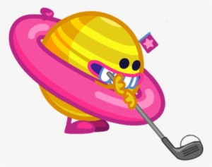 Major Moony The Cosmic Loony Hitting The Golf Ball - Portable Network Graphics