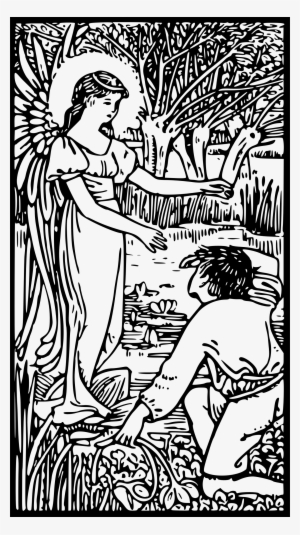 This Free Icons Png Design Of Man Kneeling To An Angel