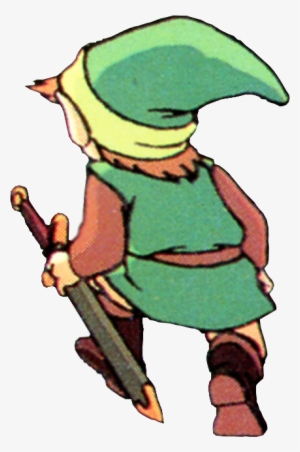 Link-kneeling - Cartoon