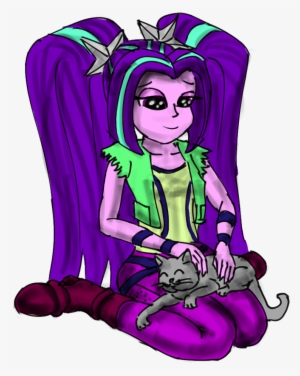 Ariabetes, Aria Blaze, Artist Needed, Cat, Cute, Equestria - Cartoon