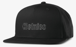 Corporate 5 Snapback Hat - Etnies Corporate 5 Snapback Mens Cap - Black