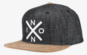 Exchange Snapback Hat, Black Denim