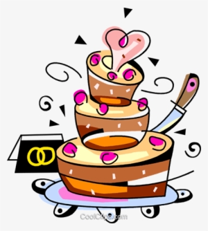 Wedding Cake Royalty Free Vector Clip Art Illustration