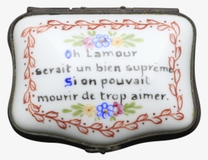 Vintage Limoges Porcelain Trinket Box Hinged Signed - Cake Decorating