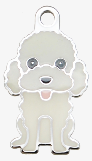 White Poodle Sm Dog Bone - 貴 婦 狗 卡通