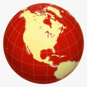 Backgroundless Red G - World Globe In Gold