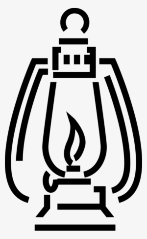 Vector Illustration Of Kerosene Oil Lamp Hurricane