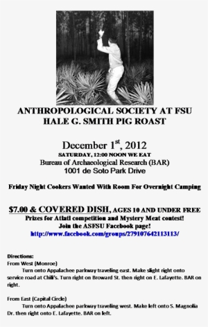 Join The Department Of Anthropology And Anthropology - Fsu Roast