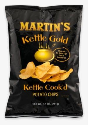 Martin's Kettle Gold Potato Chips Kettle Cook'd - Martins Kettle Gold Potato Chips, Sea Salt