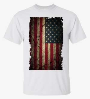 American Flag Ripped Grunge Gildan Ultra Cotton T-shirt - Flag Of The United States