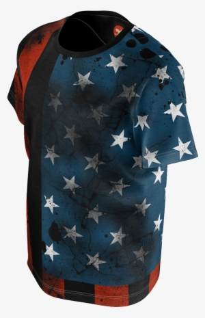 Boys American Flag Grunge Pima Cotton Tee, Kids Shirt - Reindeer