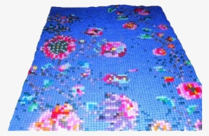 Felt Rectangular Carpet-002 - Transparent Patchwork Bed Png