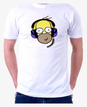 Homer Com Fone Pro Site - Camiseta Cursos Tecnicos