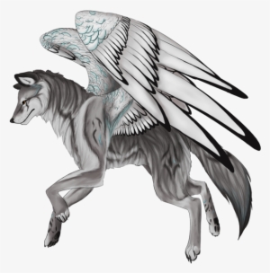 Drawn Wolf Winged Wolf - Drawing Alebrije