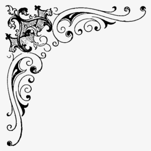 Scroll Banner Vintage Png - Page Corner Design Png