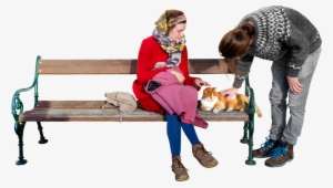 The Cat Loves P And G And The Sun Png Image - Person Sitting On Bench Png
