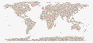 This Free Icons Png Design Of Prismatic World Map Triangularized