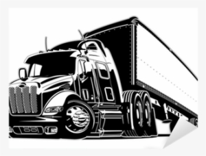 Cartoon Semi Truck Vector Art