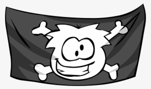 Jolly Roger Flag - Club Penguin Flag Png