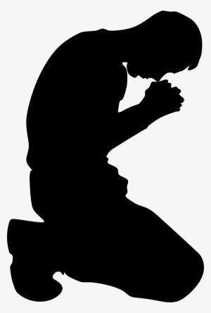 Man Kneeling In Prayer Minus Ground Silhouette Icons - Man Praying Silhouette Png