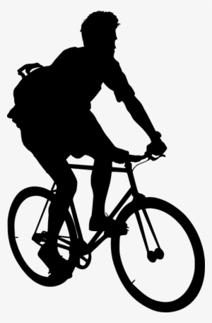 Silhouette, Wheel, Cyclist, Bike, Seated, Active, Man - Bmx Racing Clip Art