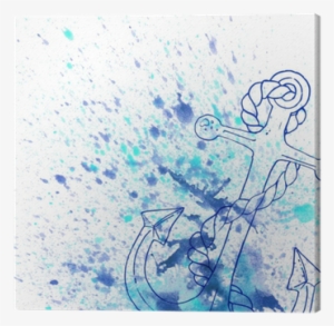 Watercolor Background In Marine Banner Library - Watercolor Painting