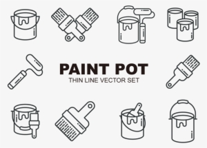 Paint Pot Icons Vector - Vector Graphics