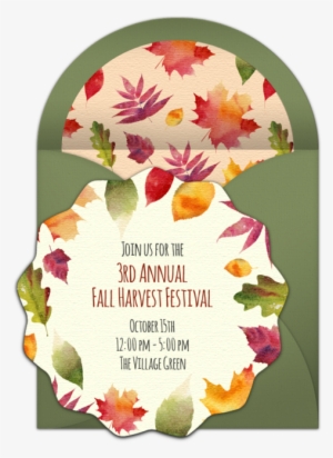 Watercolor Foliage Online Invitation - Email