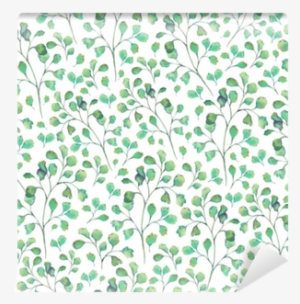 Watercolor Seamless Natural Pattern With Green Leaves - Natural Pattern
