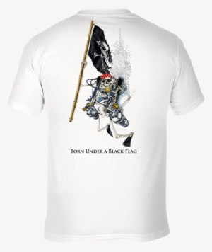 Skeleton Holding Pirate Flag - Active Shirt