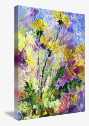 "modern Decor Dandelion Flowers" By Ginette Callaway - Dandelions Botanical Oil Painting