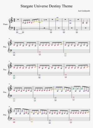 Stargate Universe Destiny Theme Sheet Music Composed - Piano