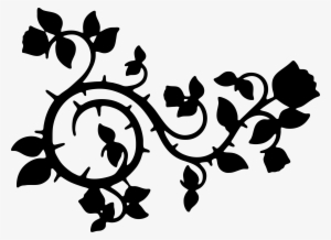 Clip Art Royalty Free Crown Of Thorns Silhouette At - Rose Silhouette Png