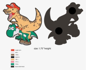 Dino Mario Odyssey Pin - Cartoon