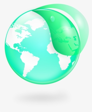 Environmental / Eco Globe & Leaf Icon Clip Art Royalty - Make A Globe