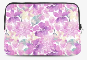 Watercolor Flower Pattern Macbook Air 13" - Purple Watercolor Heart Png