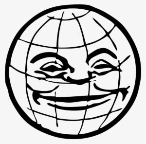 Grin Clip Art Download - Globe With Human Face