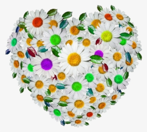 Cute Floral Heart Png Image - Circle