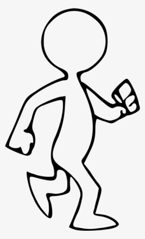 Animation Man Walking - Clipart Black And White Walk