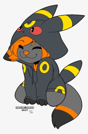 Cutie Umbreon Hoodie - Furry In Hoodie Drawing