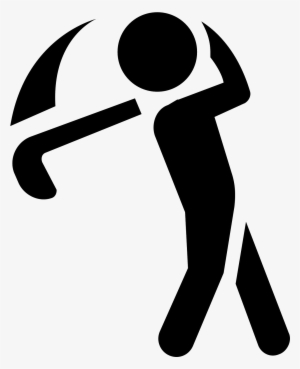 It's And Outline Of A Person - Golf Icon Png