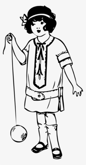 Outline Little Girl Svg Clip Arts 312 X 595 Px